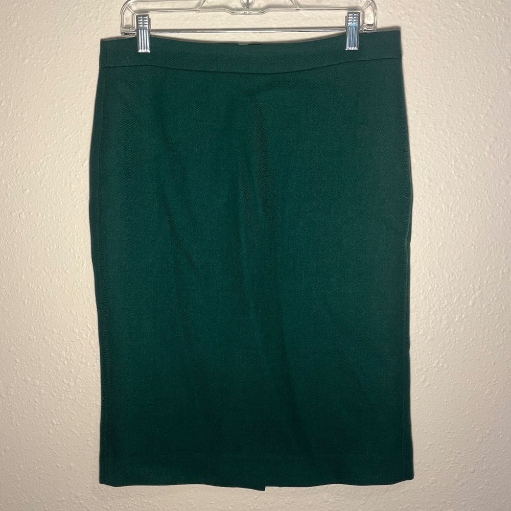 J Crew No. 2 Pencil Skirt, Forrest Green, 8 TALL